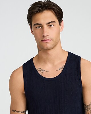 Luxtouch Jersey Textured Zig Zag Sweater Tank