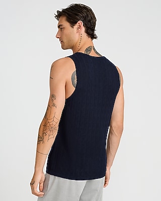 Luxtouch Jersey Textured Zig Zag Sweater Tank