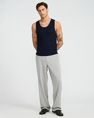 Luxtouch Jersey Textured Zig Zag Sweater Tank