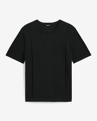 Boxy Cotton Crew Neck Sweater T-Shirt