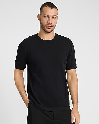 Boxy Cotton Crew Neck Sweater T-Shirt