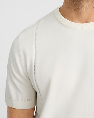 Boxy Cotton Crew Neck Sweater T-Shirt