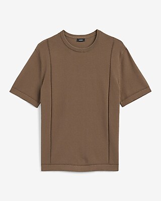 Boxy Cotton Crew Neck Sweater T-Shirt