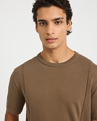 Boxy Cotton Crew Neck Sweater T-Shirt