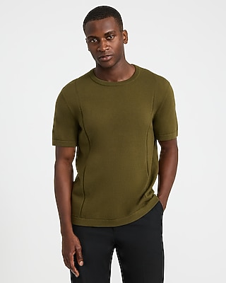 Boxy Cotton Crew Neck Sweater T-Shirt