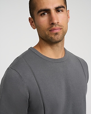 Boxy Cotton Crew Neck Sweater T-Shirt - image 2