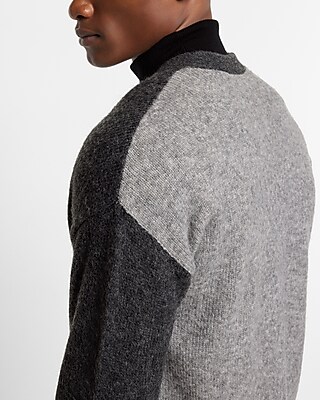 Wool-Blend Double Pocket Oversized Y-Neck Cardigan