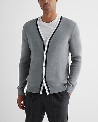 Striped Trim Cardigan 