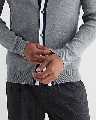 Striped Trim Cardigan 