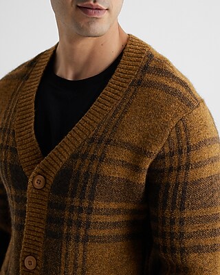 Relaxed Plaid Cardigan