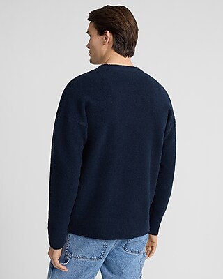 Fuzzy Wool-Blend Double Pocket Cardigan
