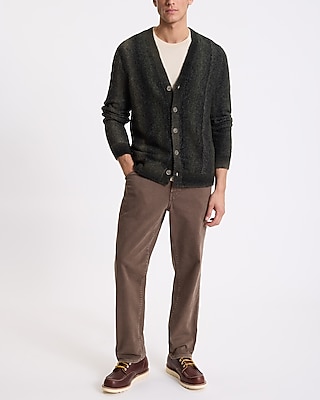 Gradient Boucle Textured Y-Neck Cardigan