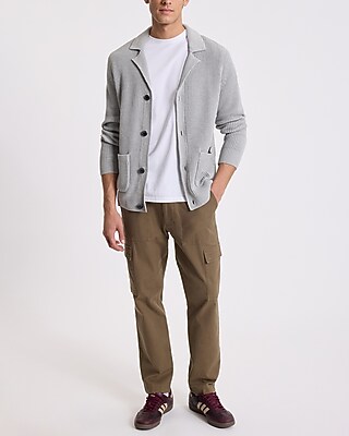 Ribbed Cotton Cardigan | Express