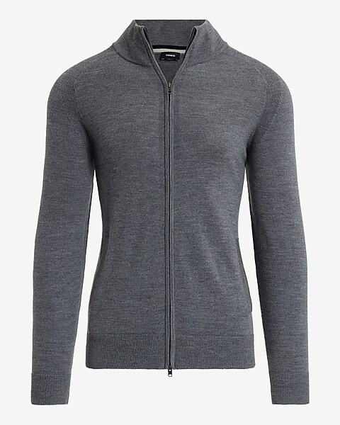 Full Zip Merino Wool Sweater | Express Full Zip Merino Wool Sweater | Express