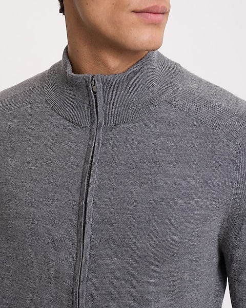 Full Zip Merino Wool Sweater | Express Full Zip Merino Wool Sweater | Express