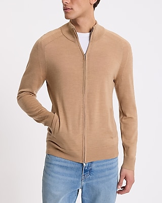 Full Zip Merino Wool Sweater