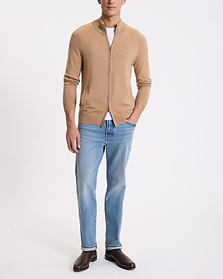 Full Zip Merino Wool Sweater