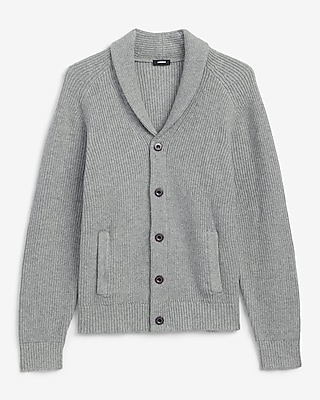 Ribbed Shawl Neck Cardigan