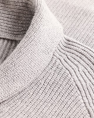 Ribbed Shawl Neck Cardigan