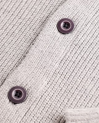 Ribbed Shawl Neck Cardigan