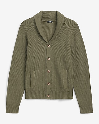 Ribbed Shawl Neck Cardigan