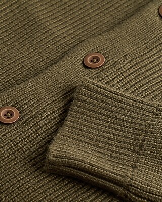 Ribbed Shawl Neck Cardigan