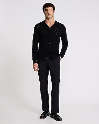 Pointelle Cotton-Blend Sweater Polo