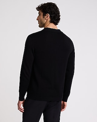 Pointelle Cotton-Blend Sweater Polo