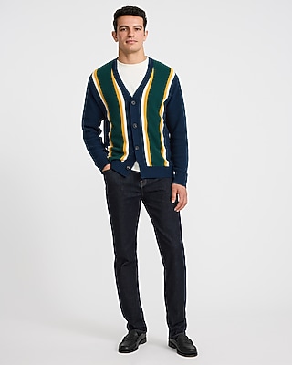 Varsity Striped Cotton Cardigan