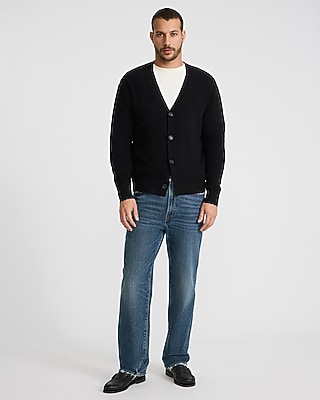 Felted Y-Neck Cardigan