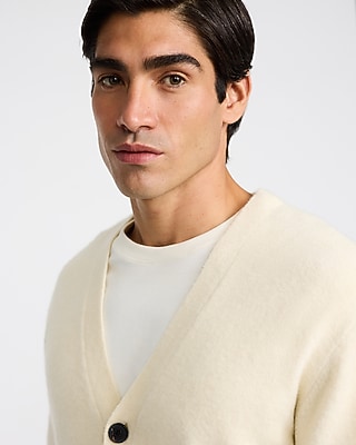 Felted Y-Neck Cardigan