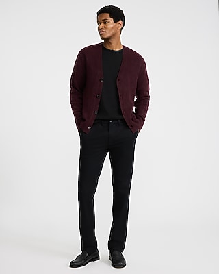 Felted Y-Neck Cardigan