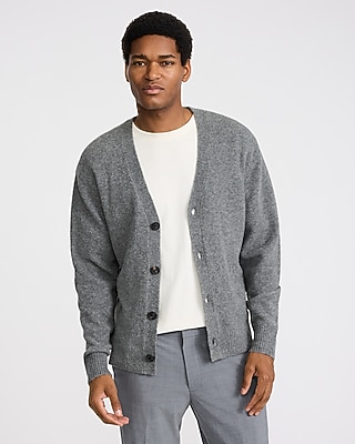 Felted Y-Neck Cardigan