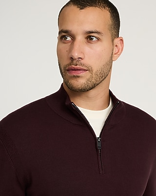 Luxtouch Jersey Long Sleeve Zip Sweater Polo - thumbnail 2