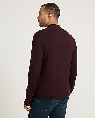 Luxtouch Jersey Long Sleeve Zip Sweater Polo - thumbnail 3