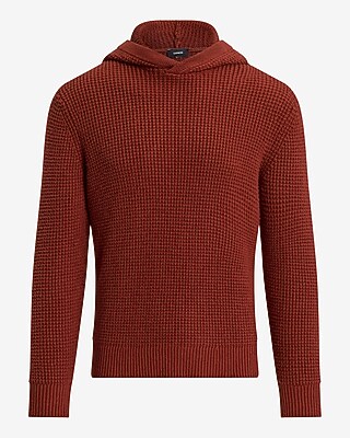 Waffle Knit Cotton-Blend Hoodie Sweater - image 5