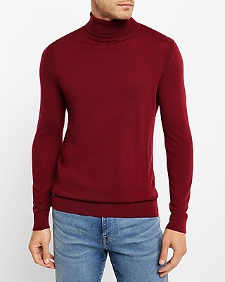 Solid Merino Wool Turtleneck Sweater