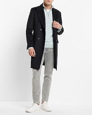 Merino Wool Quarter Zip Mock Neck Sweater