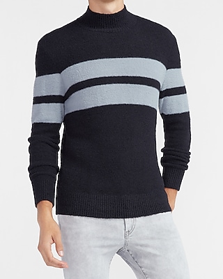 striped turtleneck sweater