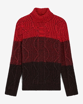 Marl Striped Turtleneck Sweater
