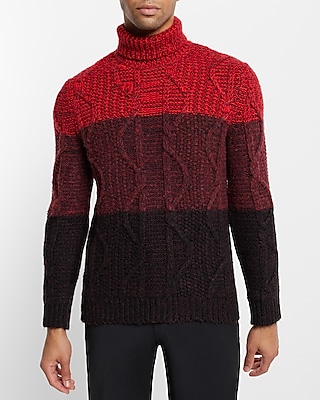 Marl Striped Turtleneck Sweater