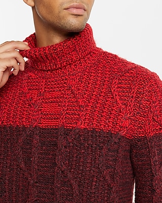 Marl Striped Turtleneck Sweater