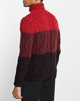 Marl Striped Turtleneck Sweater