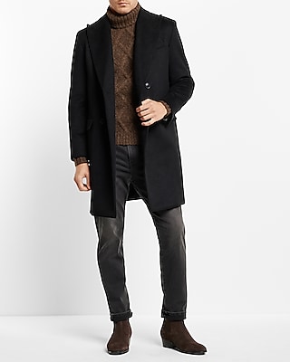 Wool-Blend Cable Knit Turtleneck Sweater