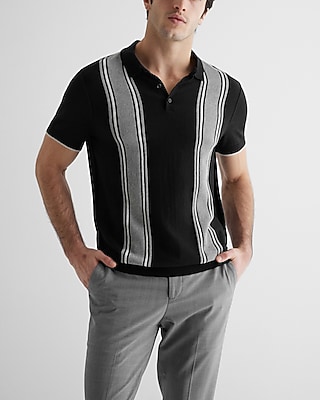 Striped Cotton Sweater Polo | Express
