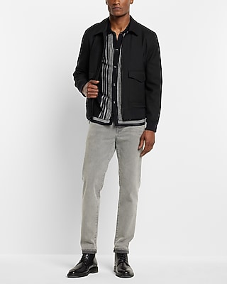 Striped Button Down Sweater Polo