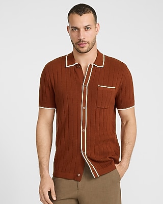 Men's Brown Shirts - Dress Shirts, Sweaters, T-Shirts & Polos - Express