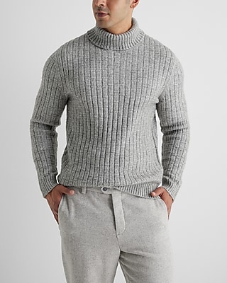 Ribbed Knit Turtleneck Sweater
