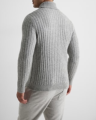 Ribbed Knit Turtleneck Sweater