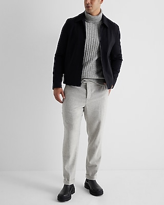 Ribbed Knit Turtleneck Sweater